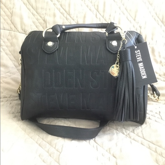 NWT, Gorgeous Steve Madden Satchel, Black In Color - Picture 2 of 8